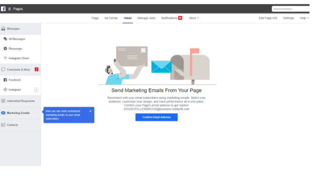 Facebook เพิ่มตัวเลือกในการส่งอีเมลการตลาดผ่านหน้าแอพ