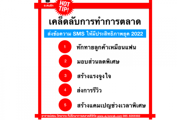 เคล็ดลับการทำการตลาดด้วยข้อความ SMS Marketing ให้มีประสิทธิภาพยุค 2022