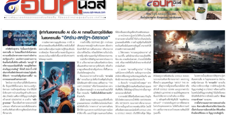 รู้เท่าทันสงครามสื่อ ai อ.ดร.ต้นรัก ส่องโลกดิจิทัล