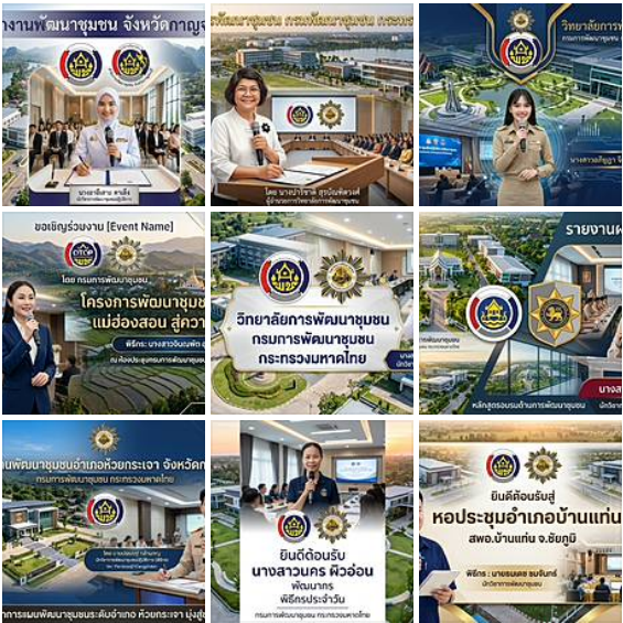 ผลงานวิทยากรอบรม ai ข้าราชการ กรมการพัฒนาชุมชน กระทรวงมหาดไทย